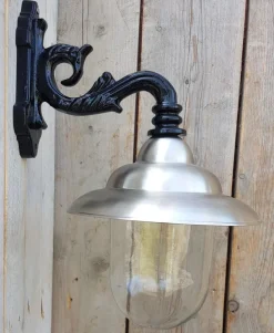 Pamono Antique Italian Black Pewter Wall Lantern