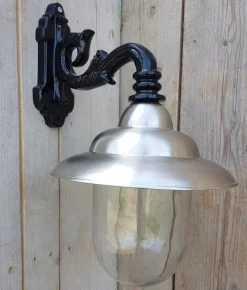 Pamono Antique Italian Black Pewter Wall Lantern