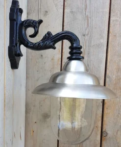Pamono Antique Italian Black Pewter Wall Lantern
