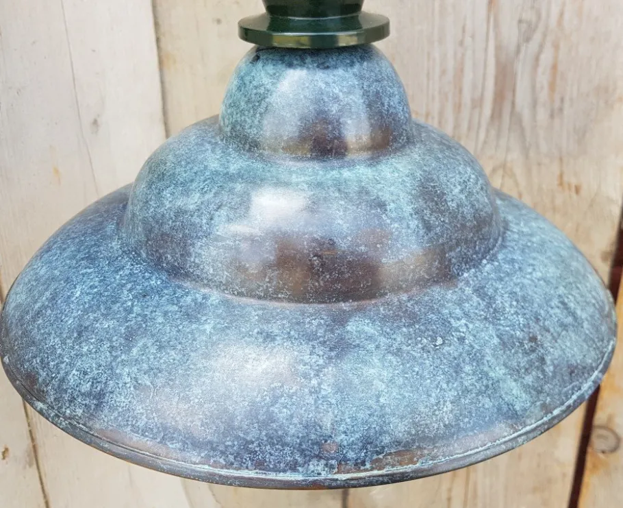 Sale Pamono Antique Italian Green Copper Patina Outdoor Wall Lamp