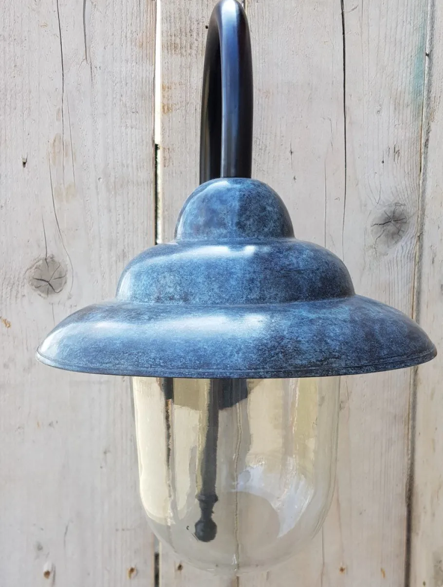 Outlet Pamono Antique Italian Green Copper Patina Outdoor Wall Lamp