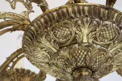 Hot Pamono Antique Italian Oval Chandelier in Brass, 1920s