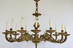 Hot Pamono Antique Italian Oval Chandelier in Brass, 1920s