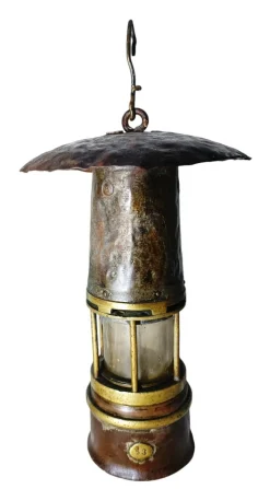 Discount Pamono Antique Miners Lamp in Bronze
