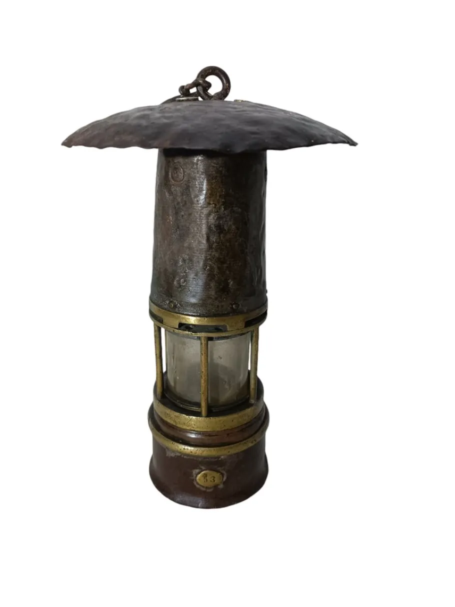 Discount Pamono Antique Miners Lamp in Bronze
