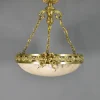 New Pamono Antique Napoleon III French Empire Chandelier in Bronze and Alabaster