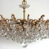 Online Pamono Antique Palwa Brass Lead Crystal Chandelier from Palwa, 1950s