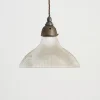 Hot Pamono Antique Reclaimed Glass Pendant Light from Holophane, 1950s