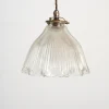 Clearance Pamono Antique Reclaimed Glass Pendant from Holophane, 1940s