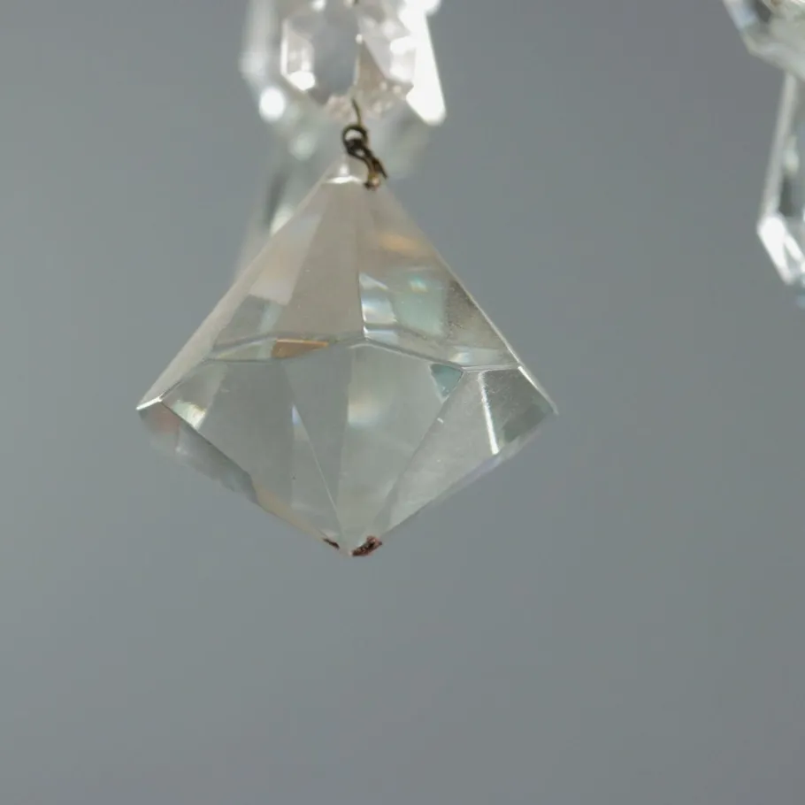 Online Pamono Antique Rococo Style Bronze and Crystal Chandelier, Italy, 20th Century