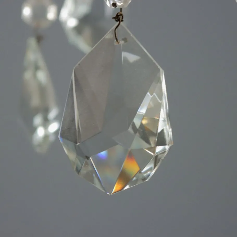 Online Pamono Antique Rococo Style Bronze and Crystal Chandelier, Italy, 20th Century