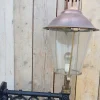 Clearance Pamono Antique Round Cast Iron and Copper Wall Lantern