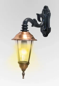 Online Pamono Antique Round Copper Hanging Wall Lantern