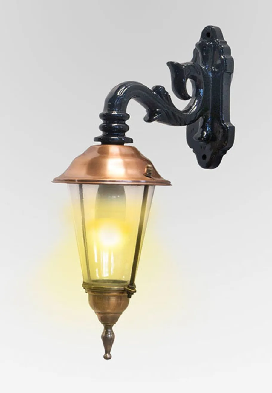 Online Pamono Antique Round Copper Hanging Wall Lantern