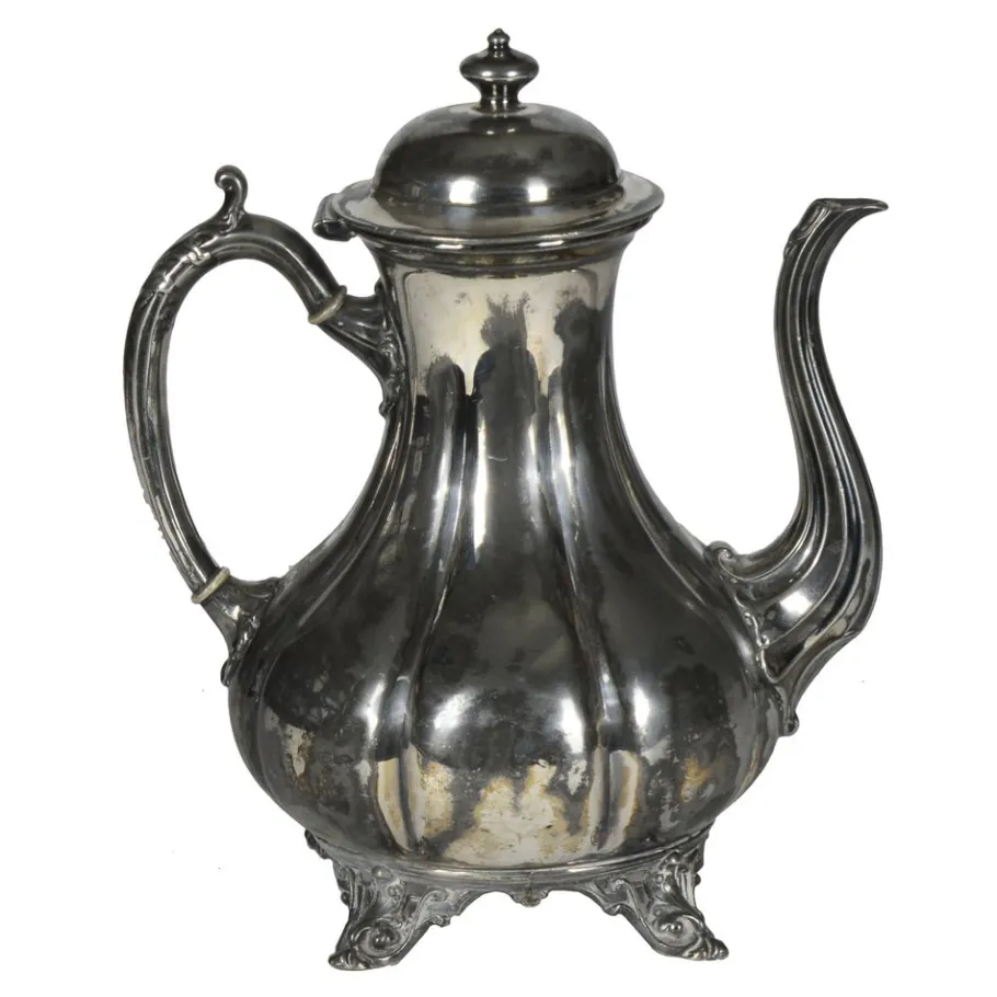 Clearance Pamono Antique Second Half of the 19th Century Sheffield Teapot by Shaw & Fisher