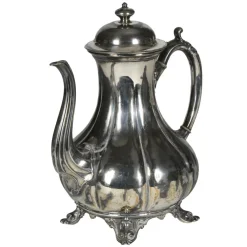 Clearance Pamono Antique Second Half of the 19th Century Sheffield Teapot by Shaw & Fisher