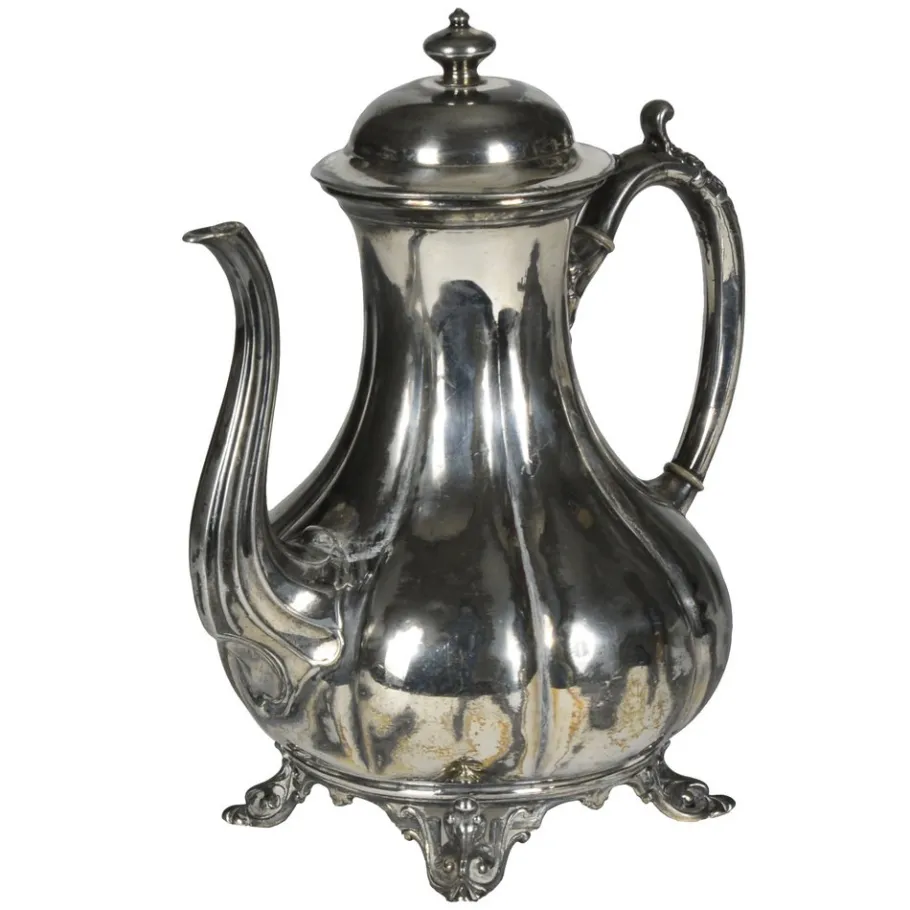 Clearance Pamono Antique Second Half of the 19th Century Sheffield Teapot by Shaw & Fisher