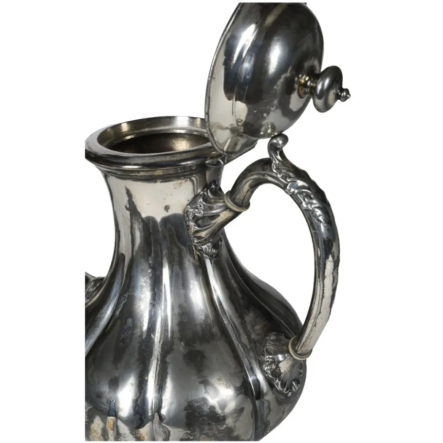 Clearance Pamono Antique Second Half of the 19th Century Sheffield Teapot by Shaw & Fisher