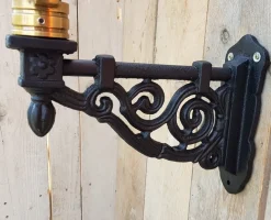 Pamono Antique Square Cast Iron and Copper Wall Lantern