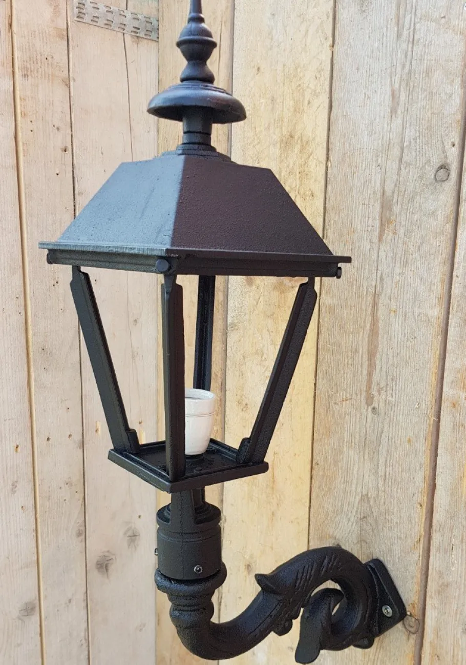 Discount Pamono Antique Square Cast Iron Wall Lantern