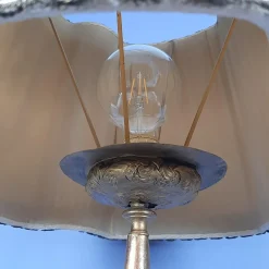 Best Pamono Antique Table Lamp in Wood and Brass, 1890s