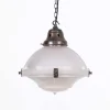Discount Pamono Antique Three-Part Holophane Pendant Light, 1920s