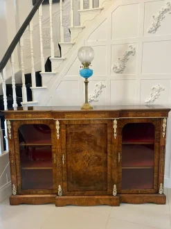 Clearance Pamono Antique Victorian Brass Corinthian Column Oil Lamp