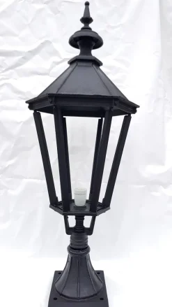 Outlet Pamono Antique Victorian Cast Iron Pillar Lamp Lantern on Base Outdoor Lamp
