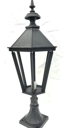 Outlet Pamono Antique Victorian Cast Iron Pillar Lamp Lantern on Base Outdoor Lamp