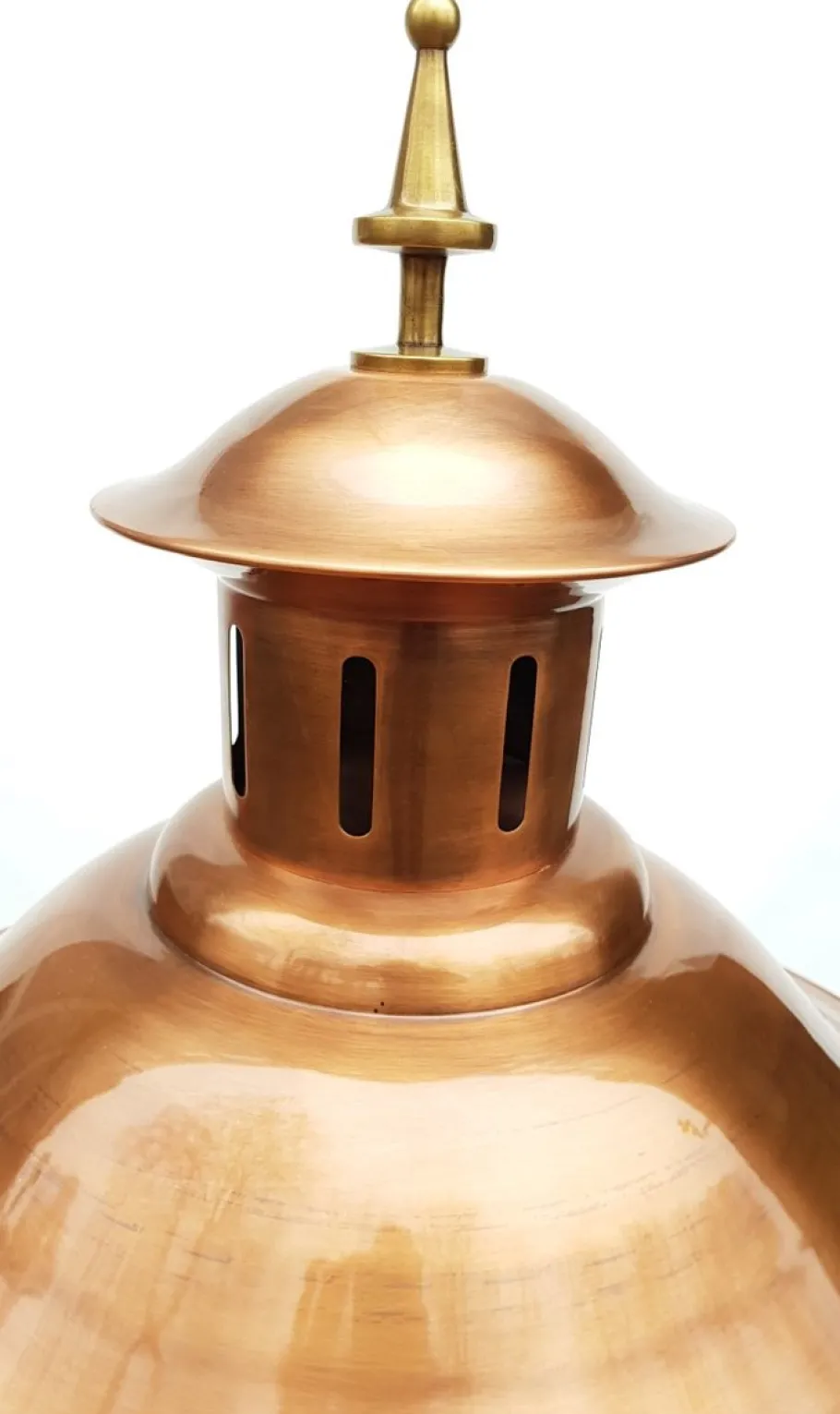 Hot Pamono Antique Victorian Classic Copper Pillar Lamp Lantern on Base Outdoor Lamp