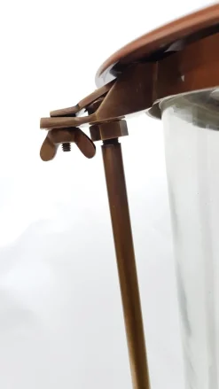 Hot Pamono Antique Victorian Classic Copper Pillar Lamp Lantern on Base Outdoor Lamp