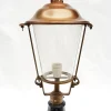New Pamono Antique Victorian Classic Copper Pillar Lamp Lantern on Base Outdoor Lamp