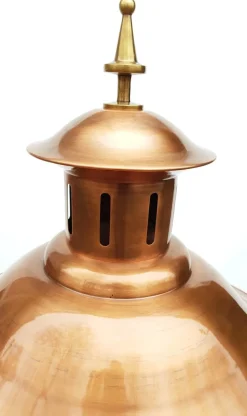 New Pamono Antique Victorian Classic Copper Pillar Lamp Lantern on Base Outdoor Lamp