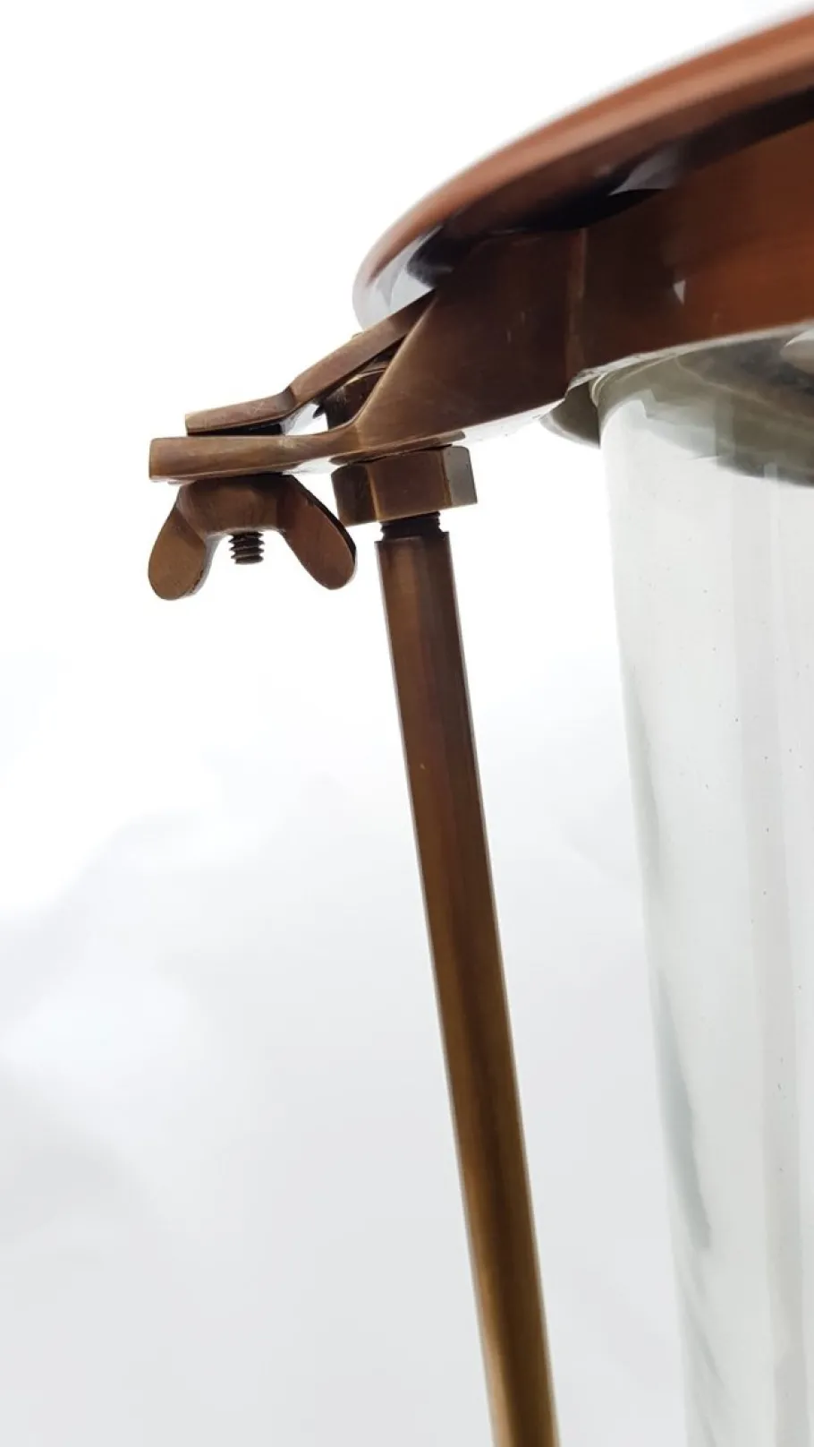 New Pamono Antique Victorian Classic Copper Pillar Lamp Lantern on Base Outdoor Lamp