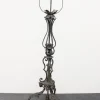 Discount Pamono Antique Wrought Iron Ground Lamp, 1890s