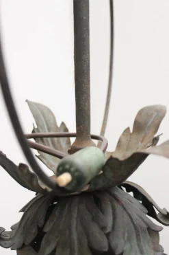 Discount Pamono Antique Wrought Iron Ground Lamp, 1890s