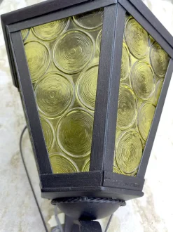 Clearance Pamono Antique Wrought Iron Lantern Wall Light