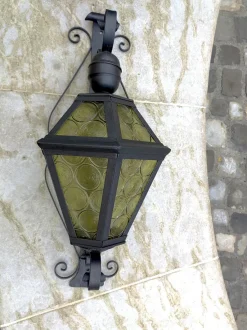 Clearance Pamono Antique Wrought Iron Lantern Wall Light
