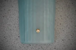 Hot Pamono Aqua Green Murano Glass and Brass Wall Light, 2000