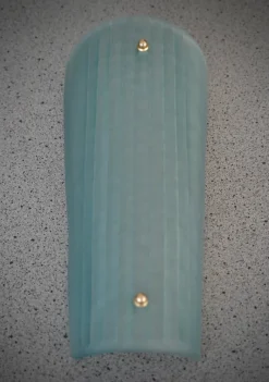 Hot Pamono Aqua Green Murano Glass and Brass Wall Light, 2000