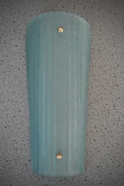 Hot Pamono Aqua Green Murano Glass and Brass Wall Light, 2000