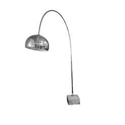 Pamono Arc Lamp with Marble Base in the style of Castiglioni, 1980s