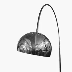 Pamono Arc Lamp with Marble Base in the style of Castiglioni, 1980s