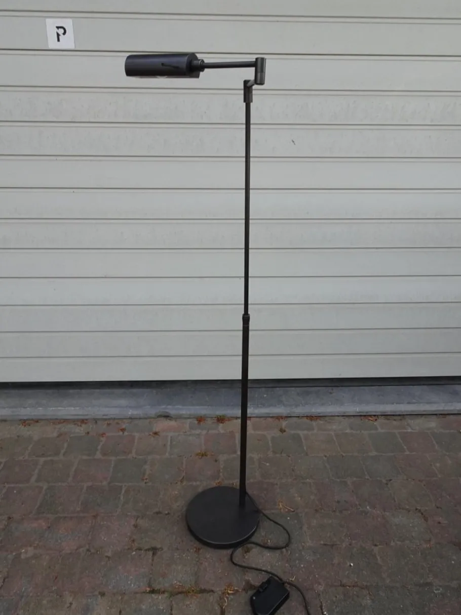 Online Pamono Architectural Komombo Floor or Desk Lamp in Brushed Bronze by Stephane Davidts