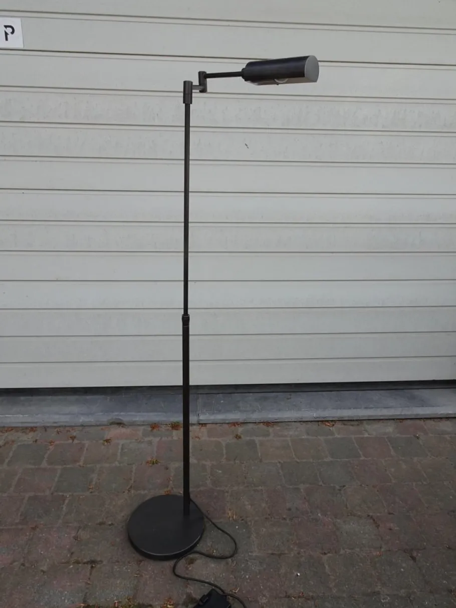 Online Pamono Architectural Komombo Floor or Desk Lamp in Brushed Bronze by Stephane Davidts