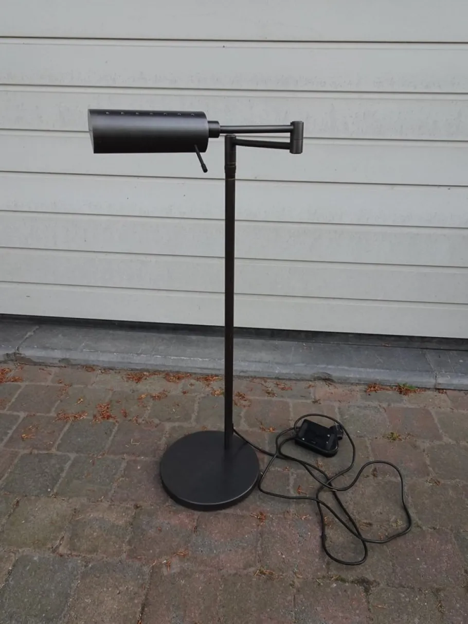 Online Pamono Architectural Komombo Floor or Desk Lamp in Brushed Bronze by Stephane Davidts