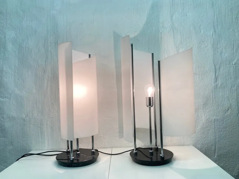 Discount Pamono Arianna Table Lamps by Bruno Gecchelin for Oluce, 1990, Set of 2