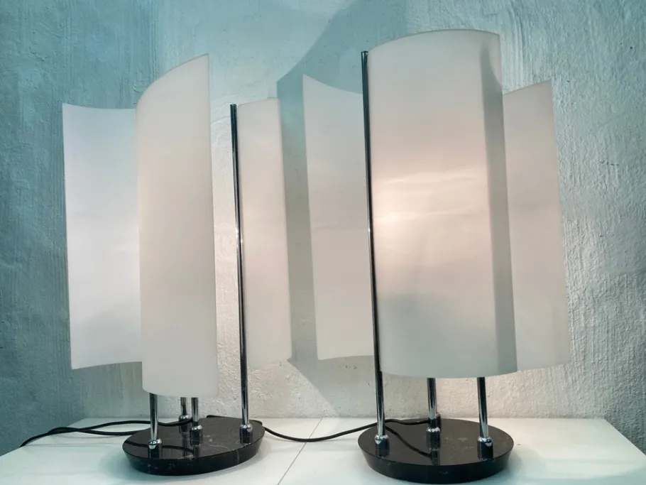 Discount Pamono Arianna Table Lamps by Bruno Gecchelin for Oluce, 1990, Set of 2