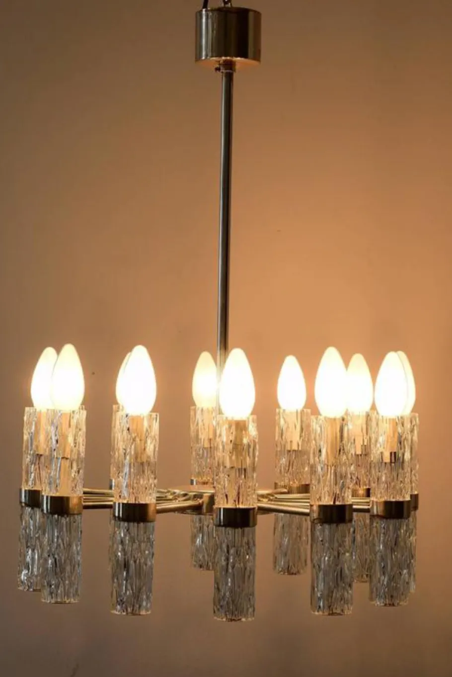 Online Pamono 12-Arm Chandelier from Venini, Italy, 1960s