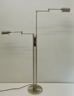 Clearance Pamono 2-Arm Swing Twin Reading Floor Lamp from Holtkotter Leuchten, 1980s